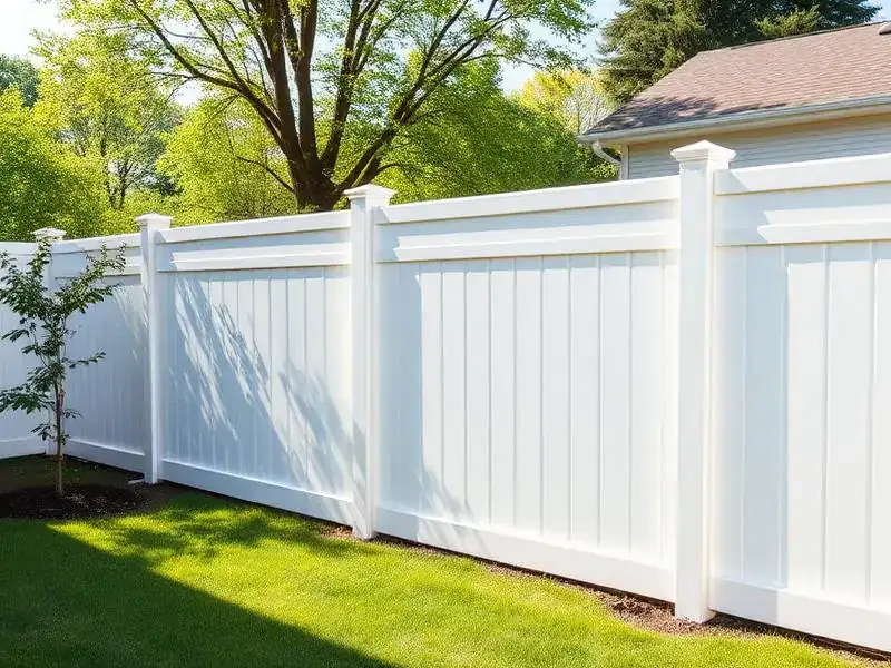 Vinyl fence example