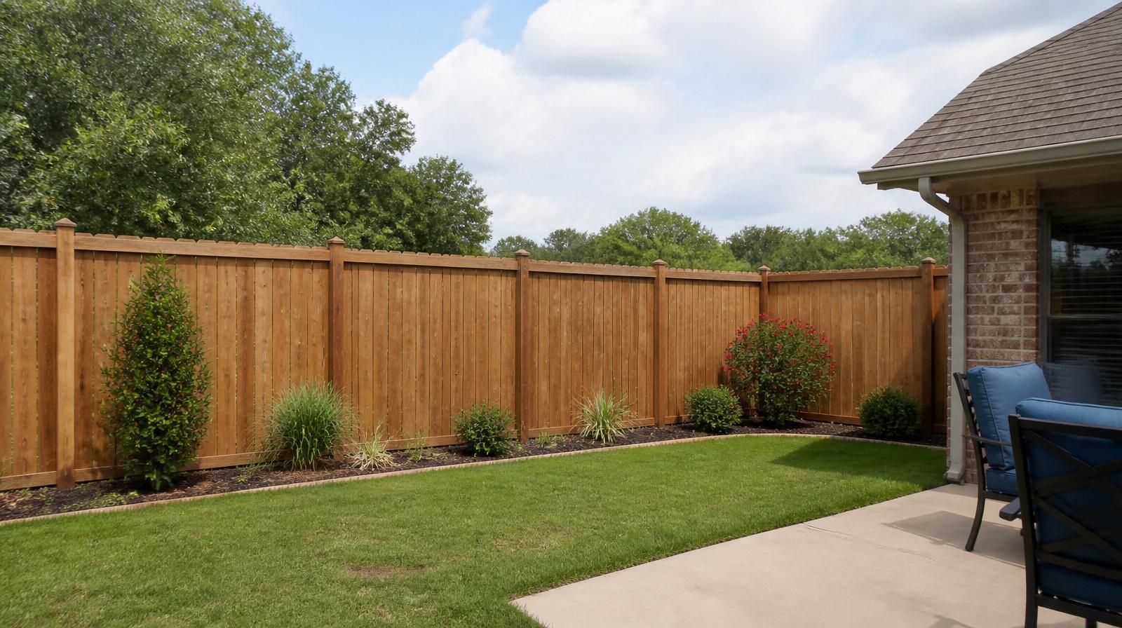 Backyard privacy fence options for a Paris TX home